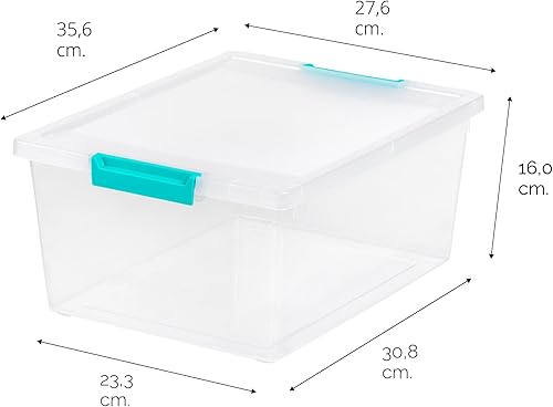 Miniatura 4 de IRIS USA - Contenedores de almacenamiento de plástico de 12 cuartos de galón con tapas, paquete de 4, pequeño contenedor sensorial, almacenamiento