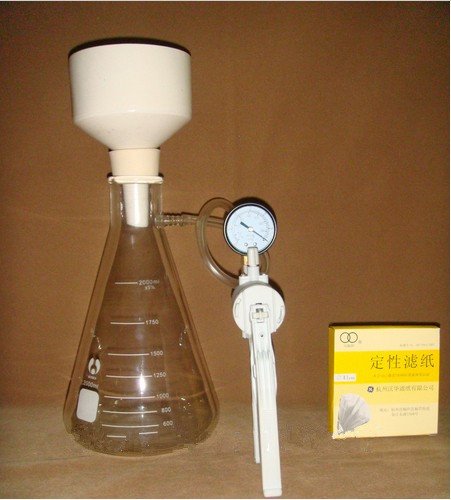 Kit de filtration Gowe 2000 ml avec flacon entonnoir Buchner et pompe