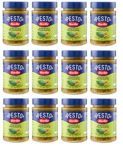 Sauce pesto Barilla basilic et pistache sans gluten agriculture durable lot de 12
