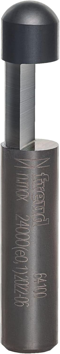 Freud Solid Carbide Flush Trim Bit for Fast Plastic Laminate Trimming - Self-Piloting for Clean Cuts - 1/4" Shank, 24000 Max RPM, 1/4" Diameter - 64-100