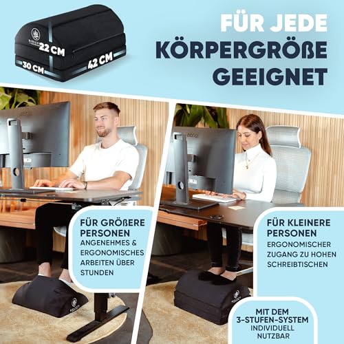 Fußstütze Büro Birkental Höhenverstellbare Fußablage für Schreibtisch