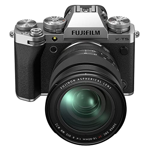 Image of FUJIFILM X-T5 Mirrorless Digital Camera XF16-80mm Lens Kit - Silver