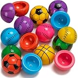 ArtCreativity 1.25 Inch Vinyl Sport Ball Poppers - Pack of 24 - Assorted Colors - Awesome Pop Up Toy-Ideal Impulse Item - Great Small Game Prize, Party Favor and Gift Idea for Boys & Girls Ages 3+