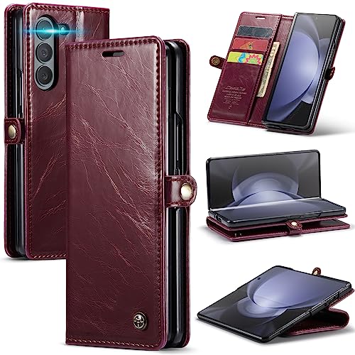 Étui mince Galaxy Z Fold 6 anti-rayures avec rangement cartes et fermeture sécurisée
