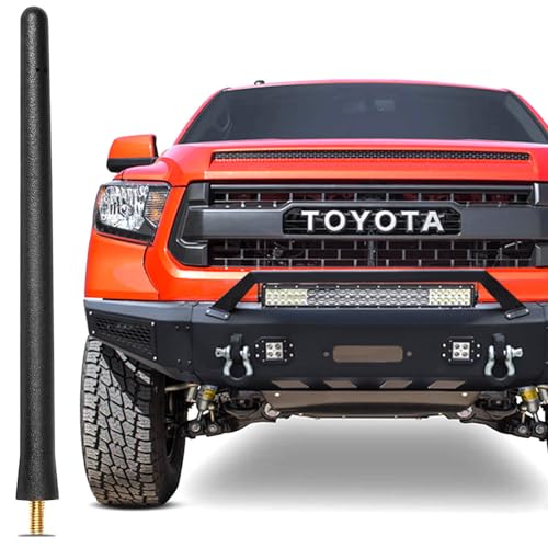 Image of BASIKER Short Antenna Fit for Toyota Tundra Tacoma FJ Cruiser 1995-2026 | 6 3 /4 Inch, Car Wash Proof, EPDM Rubber Antenna Replacement, Screw Included, Upgrade Pickup Truck Off-Road Radio Accessories