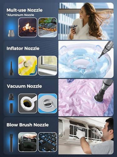 Smiling Shark J01 Electric Air Duster 130000RPM Full Body Aluminum Alloy - image 6