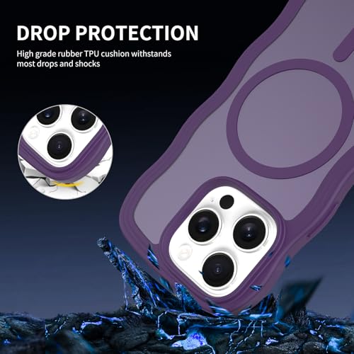 Coque iPhone 16 Pro violette : le cadeau élégant avec cadre ondulé mat - 5