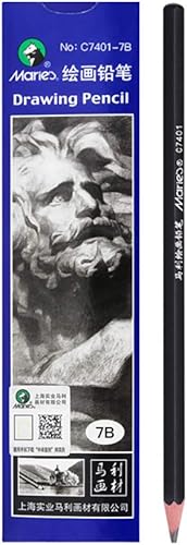 Miniatura 2 de Lápices de boceto, pinturas artísticas, lápices de madera, lápices profesionales, 12 piezas (7B)