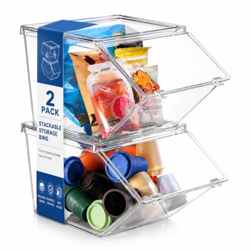 Xygobla 2-Pack Clear Tea Bags Organizer Box