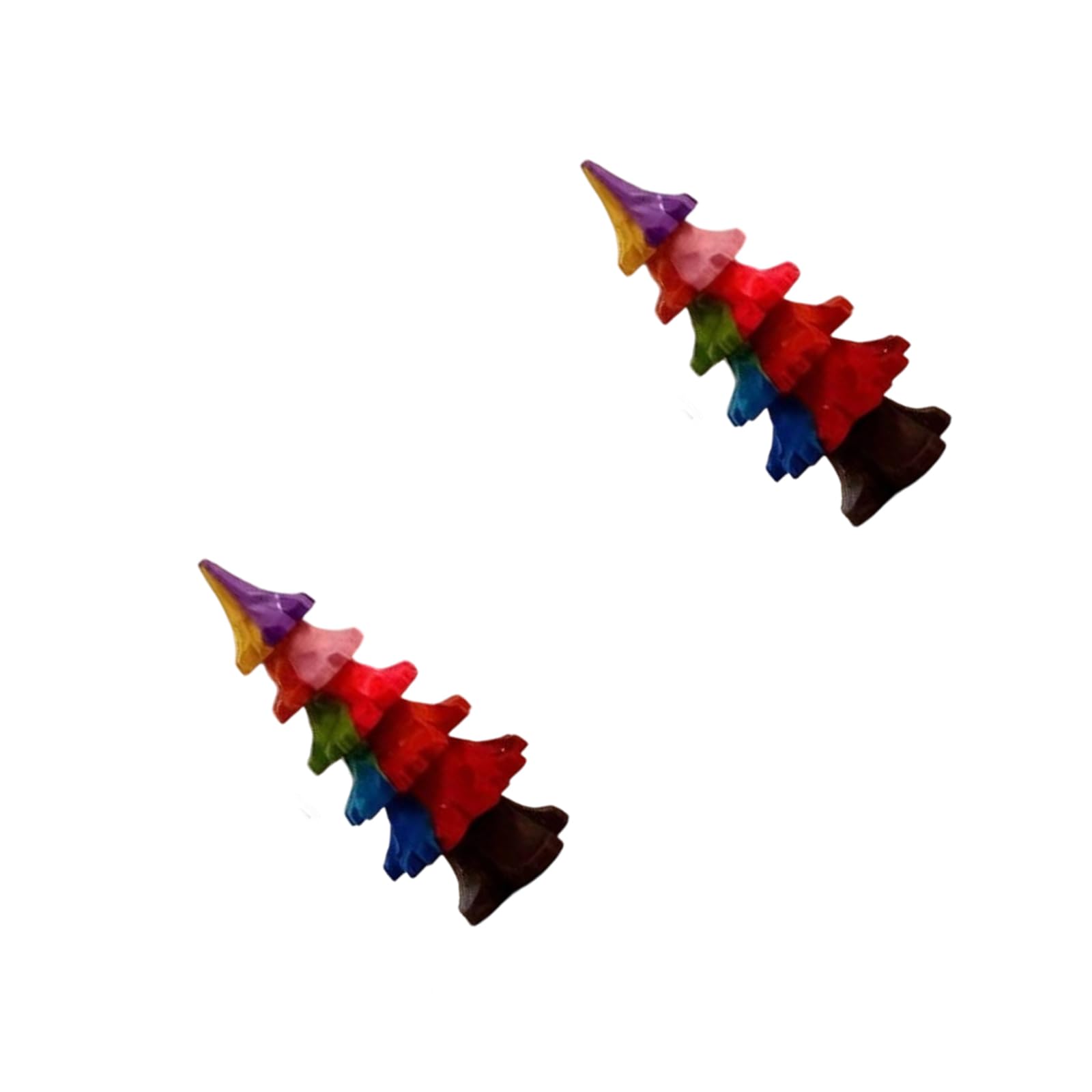 Xagmodshn Color 2Pcs Miniature Gradient Christmas Tree Decors Wooden Adornment Party Supplies For Festives Holiday Centerpiece Decoration Holiday Decors