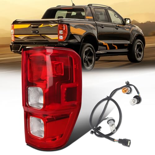 Halogen Tail Lights Includes Bulb and Harness Compatible with 2019 2020 2021 2022 2023 Ford Ranger Original Model Rear Brake Lamp OE:KB3Z13404F(2019-2022 Halogen Type Right Passenger Side)