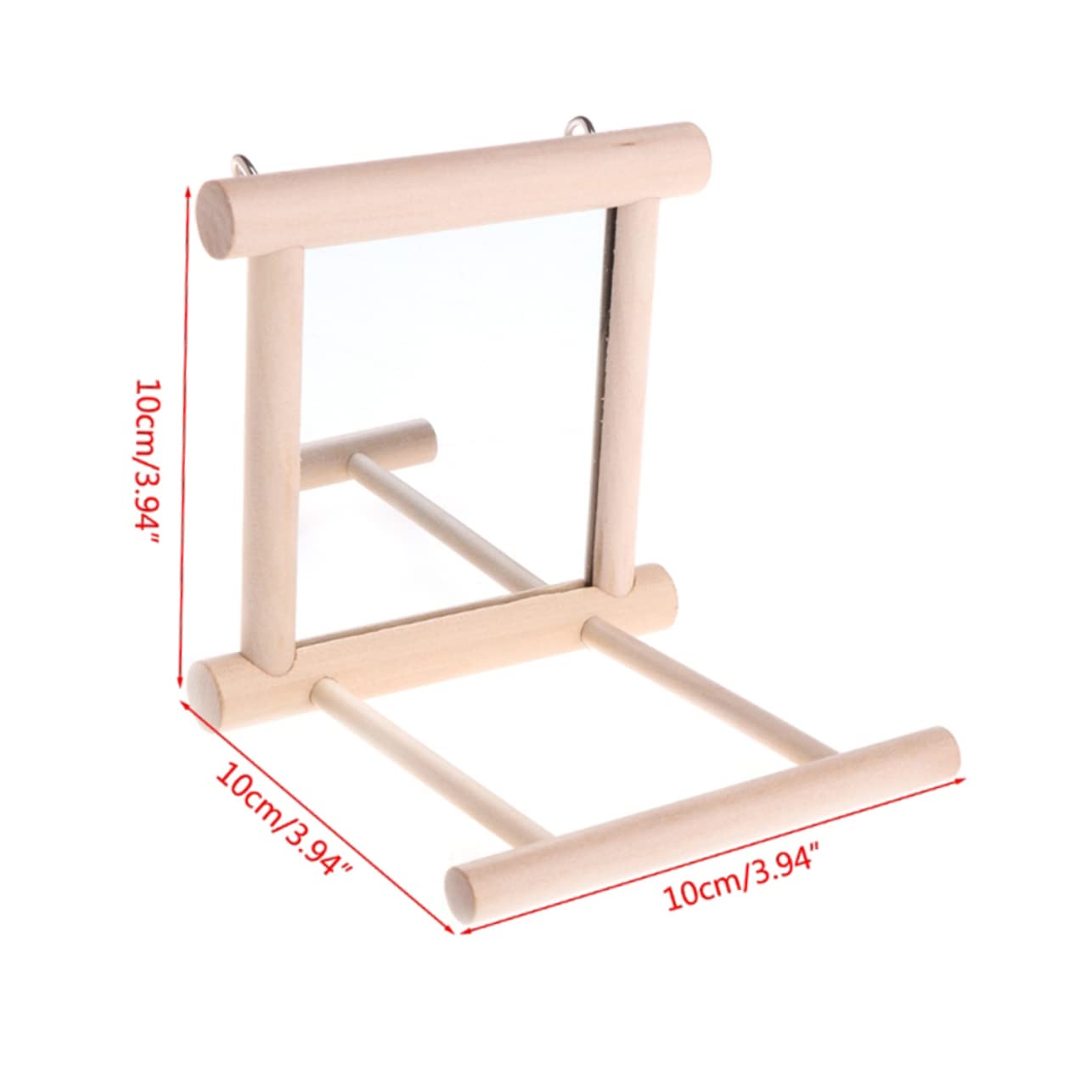 BESPORTBLE 4 Pezzi Giocattoli Per Gabbia Per Pappagalli Altalena Per Uccelli Specchio Parrocchetto Fringuello Calopsitta Supporto Per Gabbia Per Uccelli