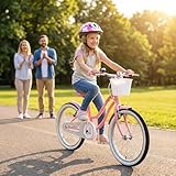 Actionbikes Kinderfahrrad Starlight | 20 Zoll   V Brake Bremsen   Kinder Fahrrad für Mädchen   Von 6 9 Jahren   Kettenschutz   Stützräder   Kinderrad   Rosa (Starlight 20 Zoll)