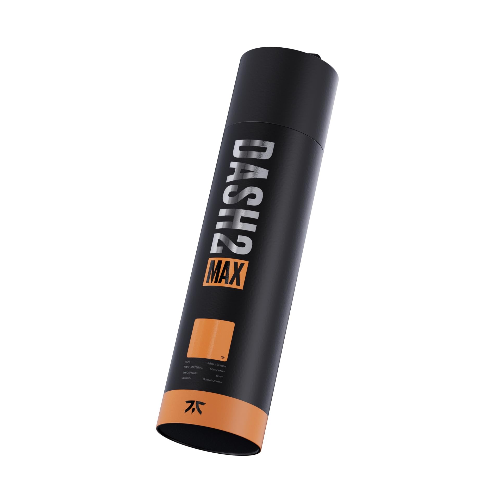 Fnatic MAX Dash L PRO - Tappetino per Mouse da Gioco con Superficie Veloce ​​in Tessuto Testurizzato Arancione, Rivestimento Resistente all'acqua, con Base in Schiuma PORON Antiscivolo (480x400x6mm)