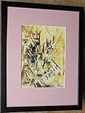  Picasso stampa incorniciata, 30,5 x 40,6 cm cornice, Rare Picasso stampa, il ventilatore