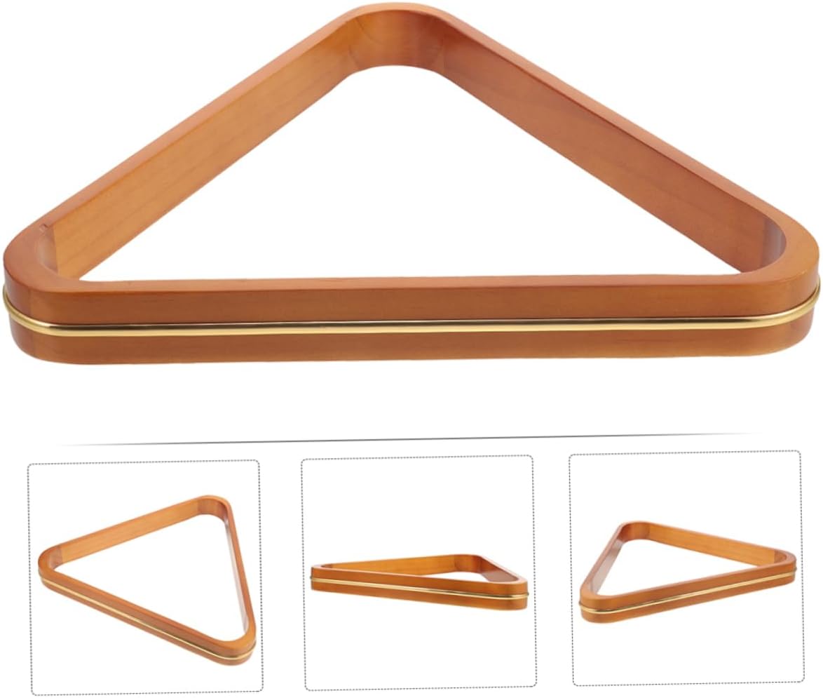2pcs Billiards Tripod Triangle Pool Rack Hardwood Ball Holder Luxurious Trim Sturdy Portable