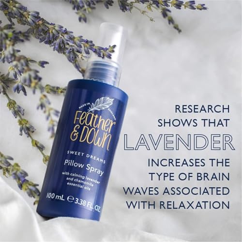 Feather & Down Lavender Pillow Spray 100 ml – Sleep Spray with Calming Chamomile Essential Oils for Relaxation - Image 3