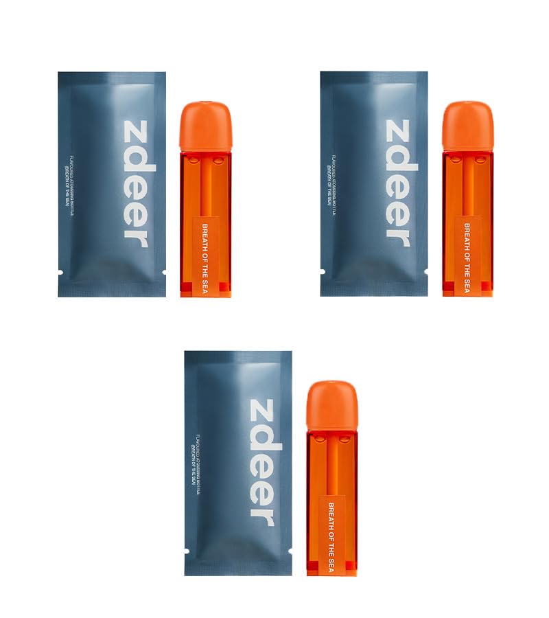 ZDEER Smart Electric Oral Spray Refill for PW13 – 3-Pack (Breath of The Sea) – Ocean-Inspired Coolness for a Crisp, Clean Feel