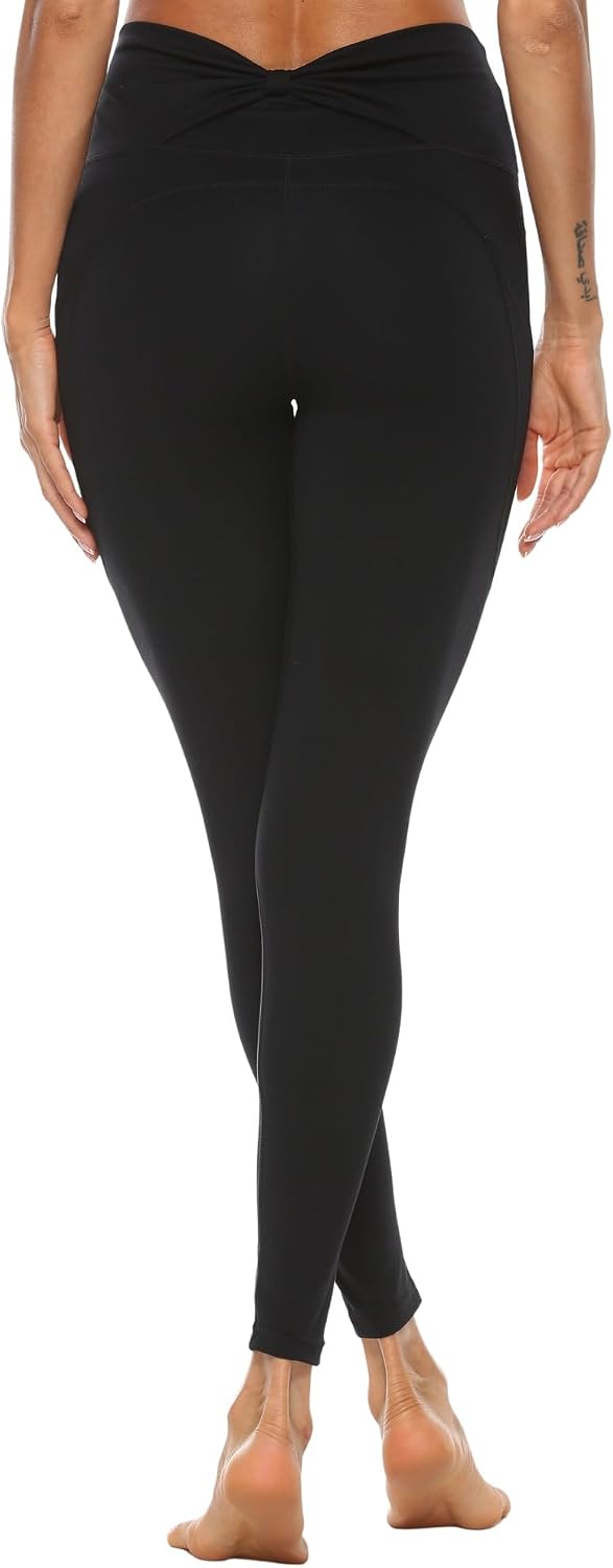 Athletic High Waist Workout Gym Leggings Tummy Control Exercise Pilates Yoga Pants with Pockets for Women