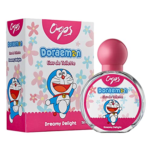 Image of Oops Doraemon Eau De Toilette - Dreamy Delight, 50ml & Hand Sanitizer Bag Tag, Long Lasting Floral & Fruity Fragrance Perfume, Keychain Type Silicone Case With 30ml Sanitizer, Gift For Girls & Boys