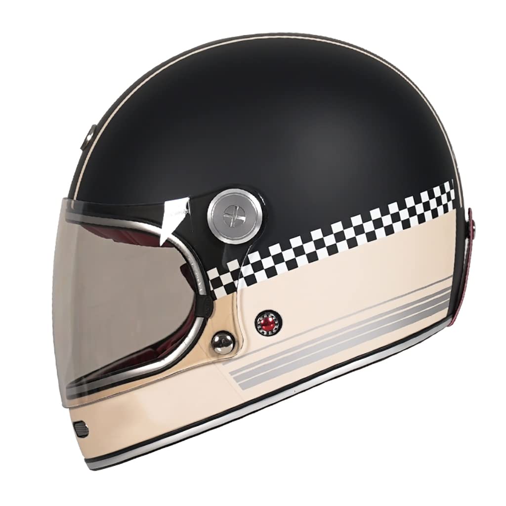 Buy Retro Full Face Motorcycle Helmet DOT Approved Cruiser Helmets for