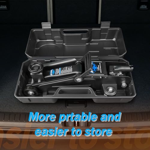 Image of ANTPOWER 1.5 Ton Floor Jack with Case, Wheels for Secure Lifting,Fast Lift Floor Jack, Quick Lift Pump for Sport Utility Vehicle, Providing Stable Support for Various Cars (1.5T)