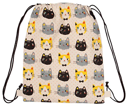Danica Studio Drawstring Cinch Backpack, Meow Meow, 14 x 17 inches - Main Image