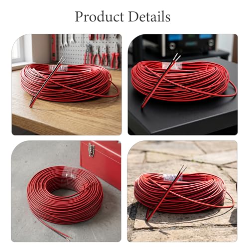 Cable de extensión para altavoces de 22 AWG flexible aislado rojo negro 7