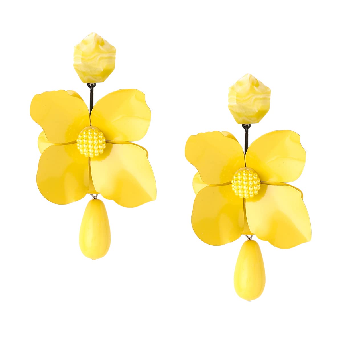 Yellow Chimes Earrings for Women and Girls Fashion Statement Long Drop Earrings | Yellow Big Floral Shaped Drop Earrings | Birthday Gift for girls and women Anniversary Gift for Wife (B0BDVR3QZX) Amazon Price History, Amazon Price Tracker