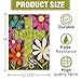 Dyrenson Christian Spring Summer Cross Decorative Garden Flag, Religious Faith Daisy Flower Yard Outside Home Decorations, Seasonal Floral Butterfly Burlap Outdoor Small Decor Double Sided 12 x 18