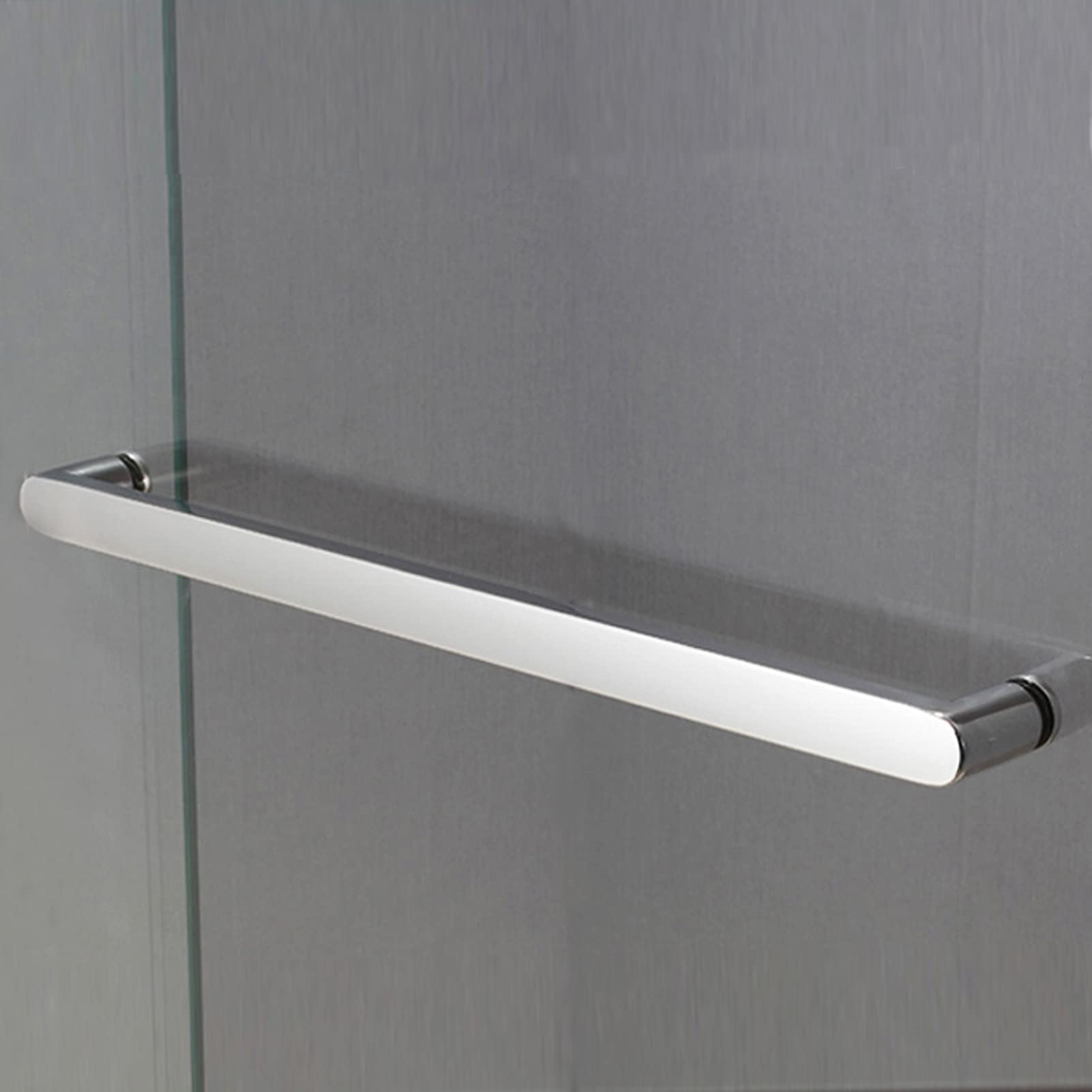 DFGHNBVC Glass Door And Window Handles Heavy Duty Bathroom Shower Pull Push Door Handles,Sus304 Stainless Steel Polished Chrome Finish Push And Pull Glass Door Handle,Chrome-500Mm
