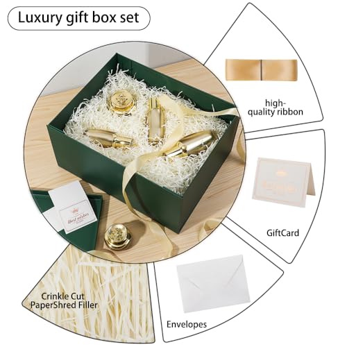 Boîte cadeau extra large verte 41x33x20 cm avec ruban UoeRing - 3