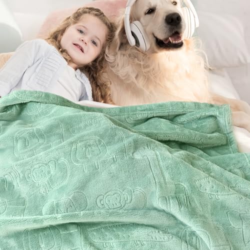Image of BORITAR Baby Blanket for Boys Girls Ultra Soft Fleece Warm and Lightweight Animal Blankets for Infant Toddler Newborn, 30x40 Inch, Sage Green