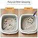 SNUGENS Cat Litter Scoop, Metal Scooper for Cat Box, Aluminum Alloy Sifter, Deep Shovel Poop Cleaner, Long Handle Ergonomic Grip, Rustproof Waterproof Construction, Design for Litter Box Cleaning