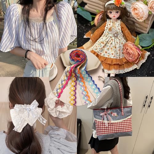 Encaje de algodón de 4 cm multicolor para costura y decoración de ropa 4