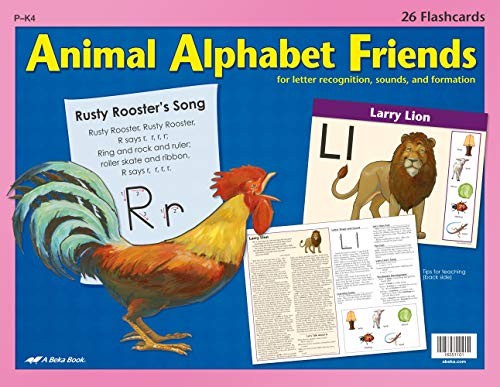 Cartes alphabet animaux Abeka K4 pour apprentissage de la lecture en maternelle