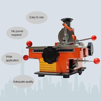 Manual Nameplate Metal Label Stamping Printer Machine Semi-Automatic Sheet Embosser with Fixture 4mm