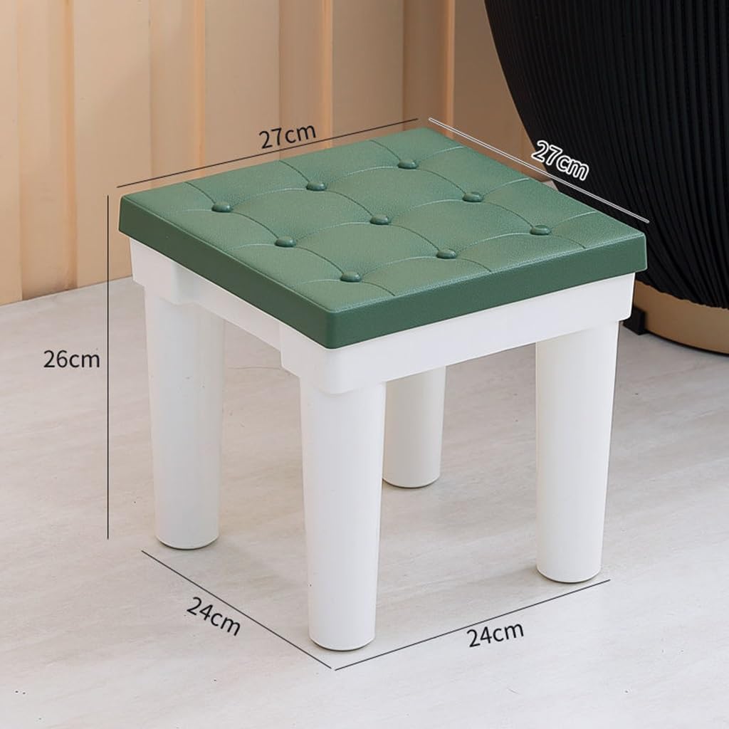 Sgabello da Doccia Piccolo Quadrato, Sgabello da Seduta Piccolo per Il Bagno del Soggiorno di casa, Sgabello Basso per Uso Domestico in plastica Antiscivolo, Sedia da Doccia Robusta e Durevo