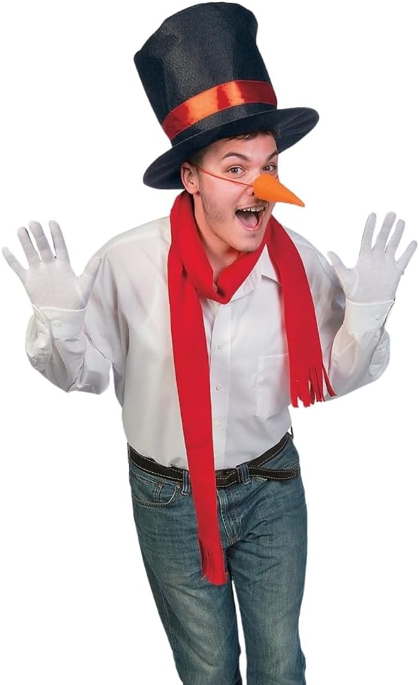 Adult Snowman Costume Kit - 5 Piece Set - Winter Frosty Costumes