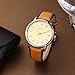 BUREI Mens Brown Leather Watches Fashion Minimalist Dress Wristwatch Analog Quartz Watch relojes para Hombres,Gift for Men