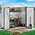 DWVO 6x4ft Metal Outdoor Storage Shed, Waterproof Tool Shed Heavy-Duty Storage Unit with Lockable Door and Vents, Ideal for Bicycles, Tools, Lawnmowers, Backyards, Patios, Lawns - White