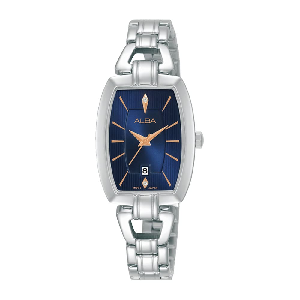 Alba Stainless Steel Women Analog Wristwatch Ah7Au7X1, Blue Dial, Silver Band (B0C4Q7BKPK) Amazon Price History, Amazon Price Tracker