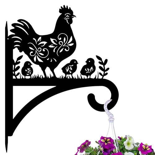 peacoblue Hens and Chicks Plant Hanger Bracket, Iron Outdoor Hanging