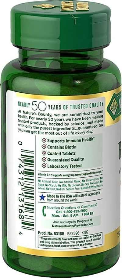 Nature's Bounty Folic Acid 1 mg 150 Tablets (Packaging May Vary)