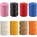 Produktbild Liuer 8PCS Schnur Jute 2MM Juteschnur Bunt Dekorationsschnur Garten Kordel Bastelschnur Dekokordel Schnur für DIY Kunstgewerbe Gartenarbeit Verpackung(50M/Rollen)