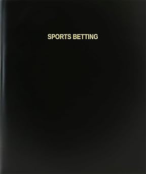 BookFactory Sports Betting Log Book/Journal/Logbook - 120 Page, 8.5x11, Black Hardbound XLog-120-7CS-A-L-BlackSports Betting Log Book