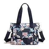 ❤ Mehrzweck Damenhandtasche: Diese Handtasche bietet viel Stauraum, sehr geeignet für Arbeitsreisen. Der exquisite Blumendruck bringt gute Laune beim Tragen dieser Handtasche. Mit einem langen Schultergurt kann es auch als Handtasche, Umhängetasche und Umhängetasche verwendet werden, was die Verwendung beim Ausgehen erleichtert.
