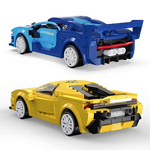 JOYFLY CADA C51073W Technik Klemmbausteine Sportwagen Baustein für Bugatti Veyron, Fernbedienung Renn Sportauto Bauset… – Bild 4