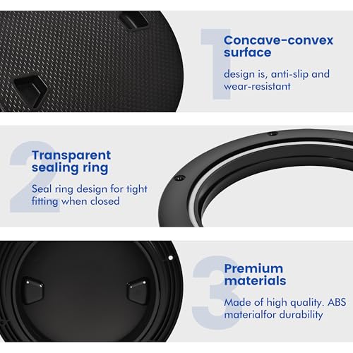 image for Xpokcai 1 Pcs 6 Inch Boat Round Deck Plate Inspection Hatch，Deck Pla