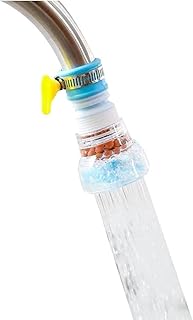 Portable Faucet Mount Filter Purified Water Filter, Adjustable Tap Kitchen Faucet Booster for Kitchen Bathroom, Fits Standard Faucets, Easy to Install